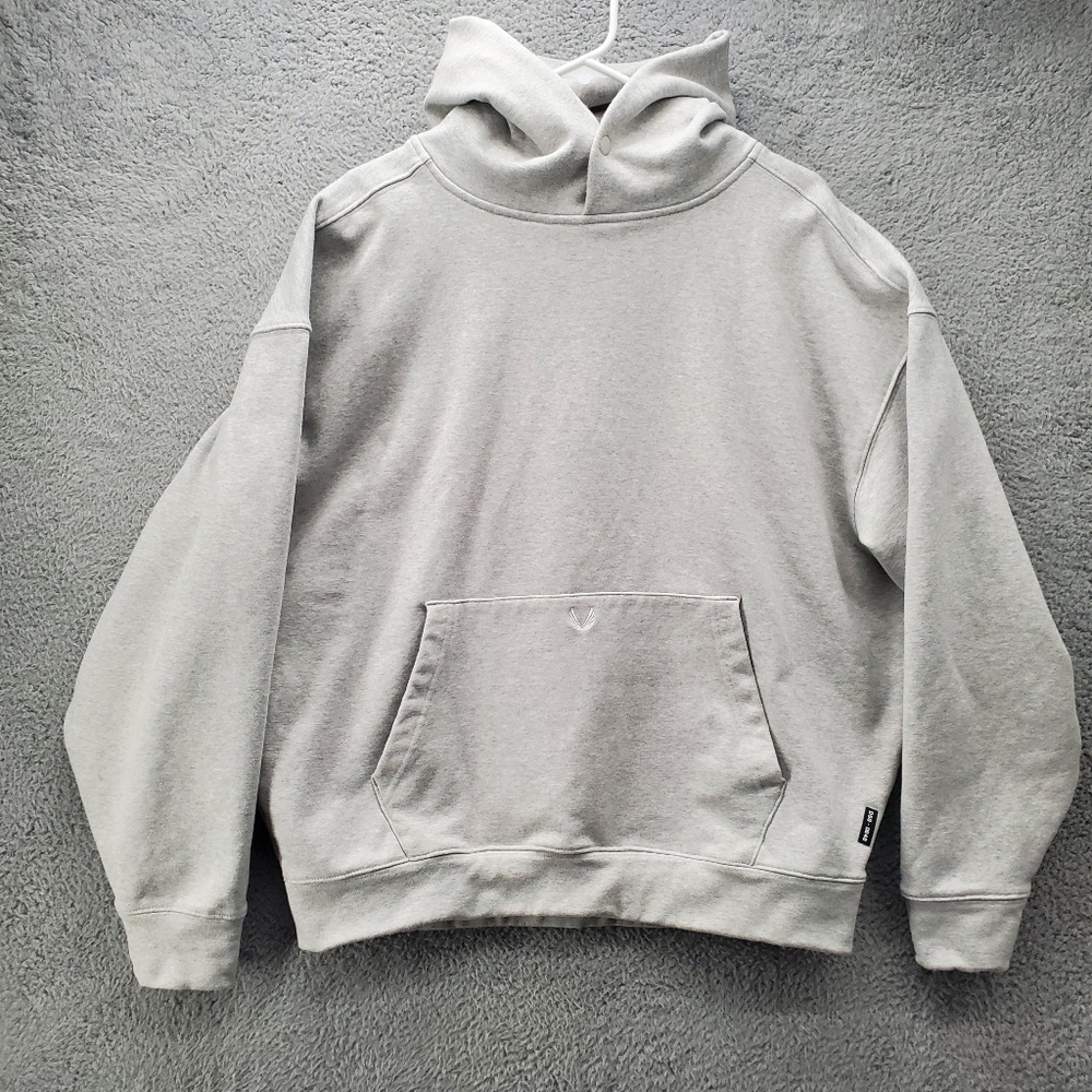 ASRV Tech Terry Hoodie Sweatshirt Mens Large Heather Grey DSG 0648
